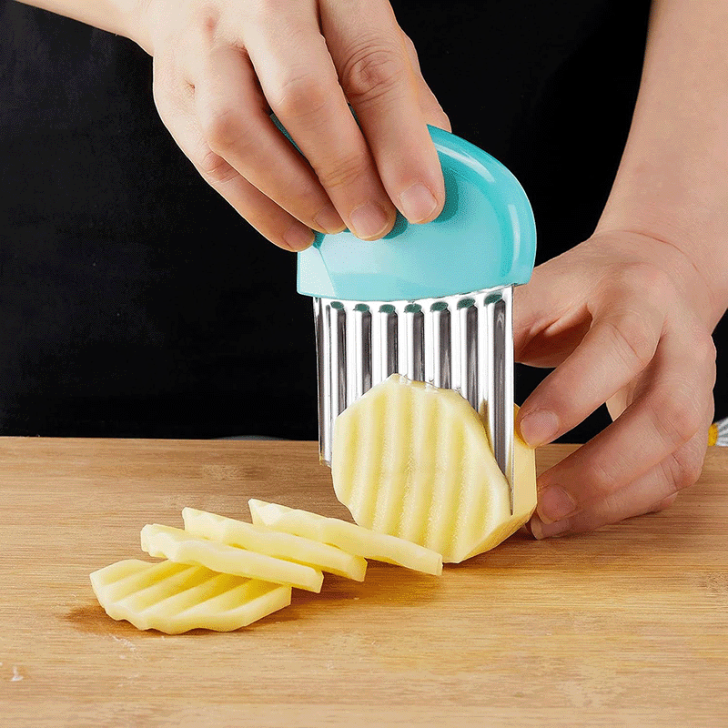 Handheld Crinkle Cut French Fry Cutter (2 Pack)
