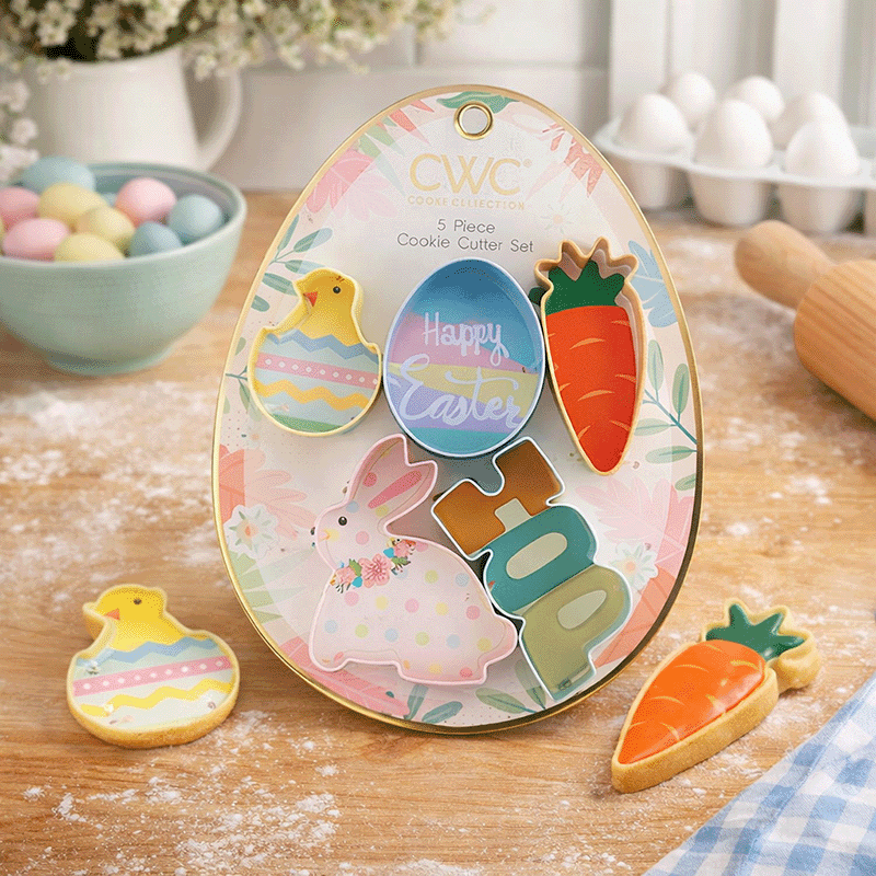 5 Piece Easter Cookie Cutter Set