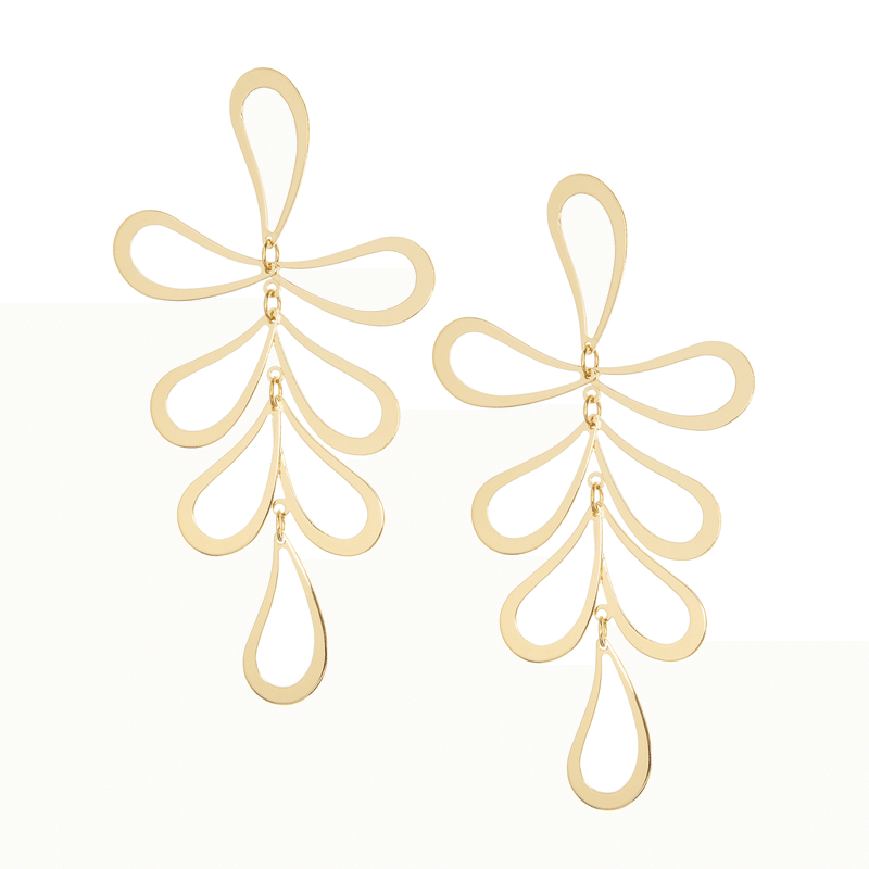 Flower Petal Chandelier Earring