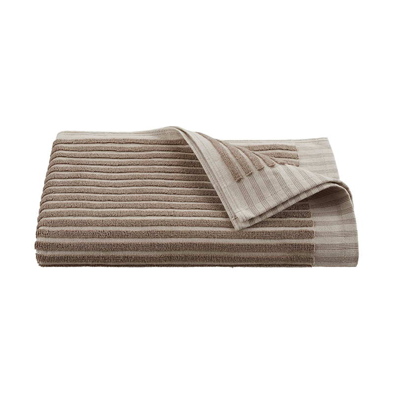 Martex Restore Sculpted Stripe Tan Hand Towel