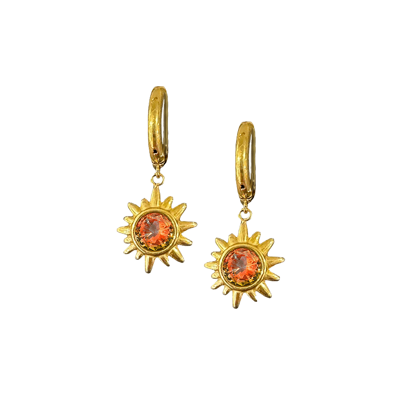 Aurora Sunburst Crystal Earrings