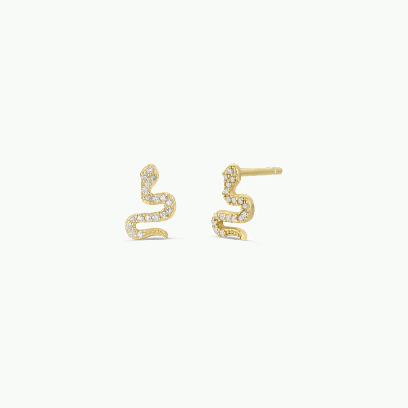 Pave Stud - Snake