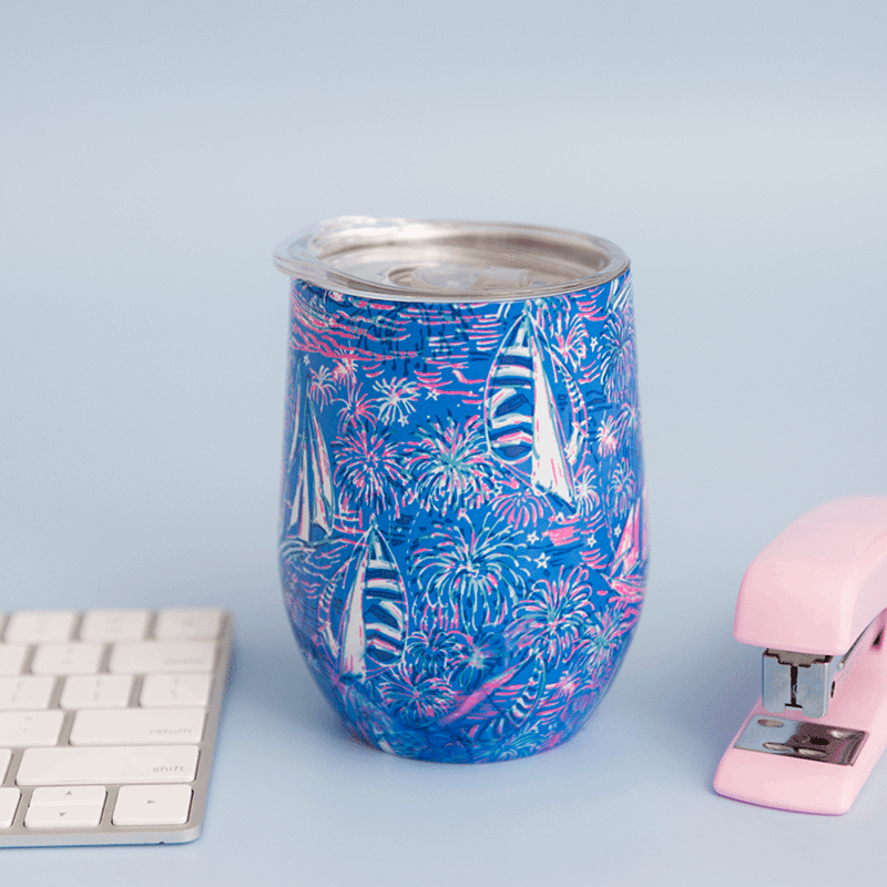 Insulated Stemless Tumbler, Shells N Bells