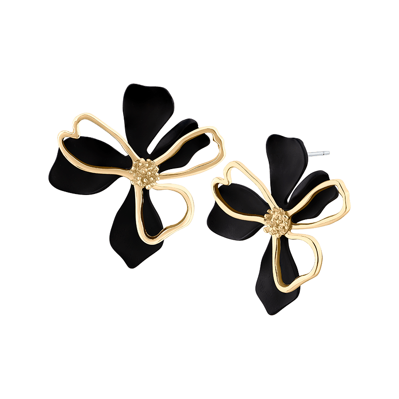 3D Double Flower Earring