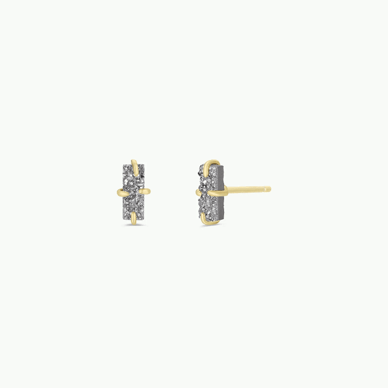 Druzy Bar - Silver