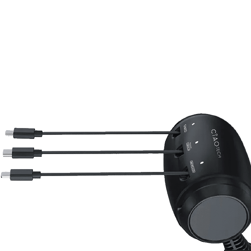 3-in-1 Retractable Backseat Car Charger