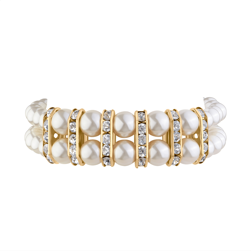 Double Strand Pearl Sections Bracelet