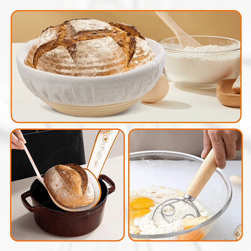 Sourdough Bread Proofing Basket Set
