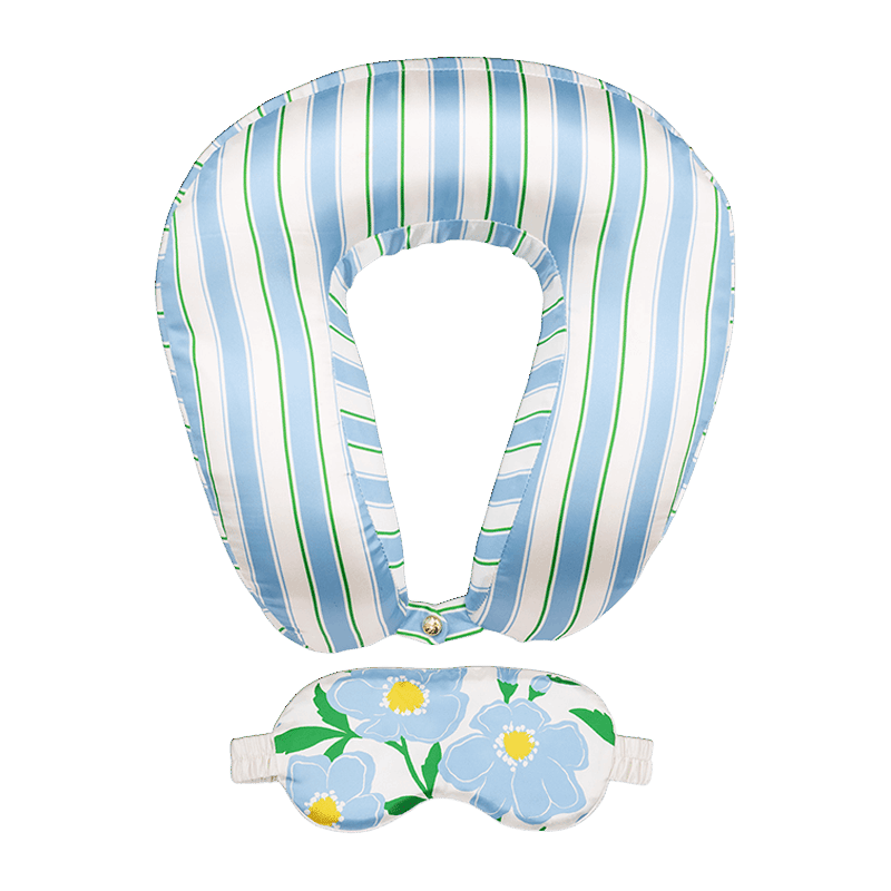 Neck Pillow and Eye Mask, Sunshine Floral
