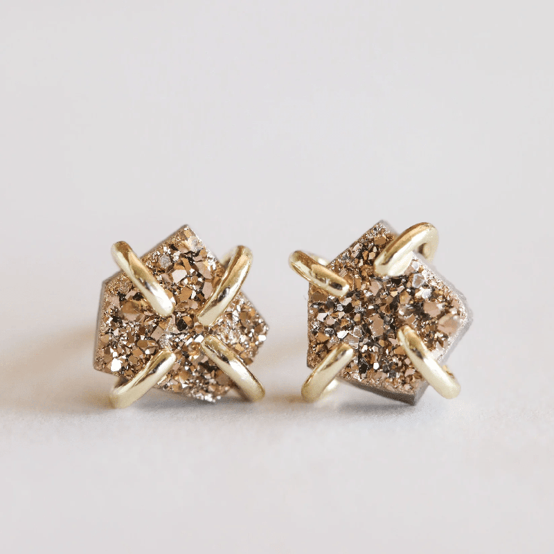 Druzy Prong - Rose Gold
