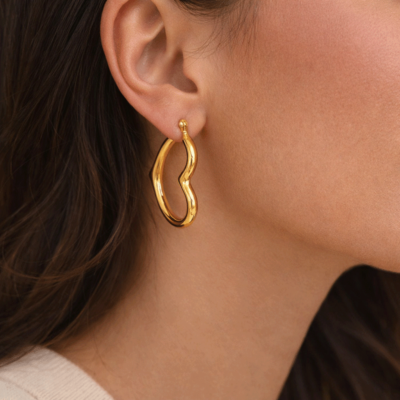 Heart Hoop Earrings