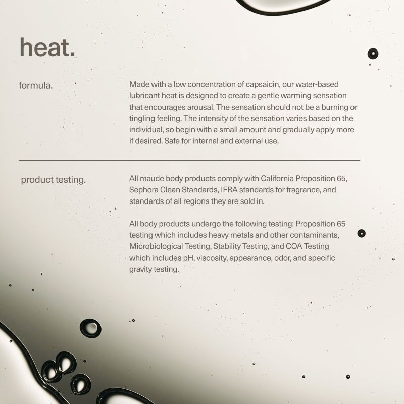 Heat warming water-based personal lubricant