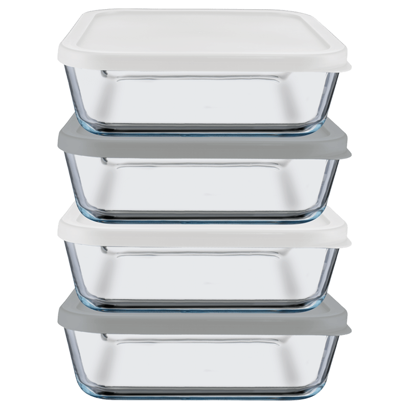 21oz Glass Containers w/ PP Lids