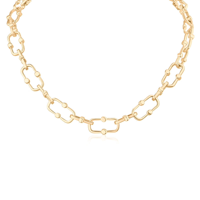 Unique Sq'Oval Link Necklace