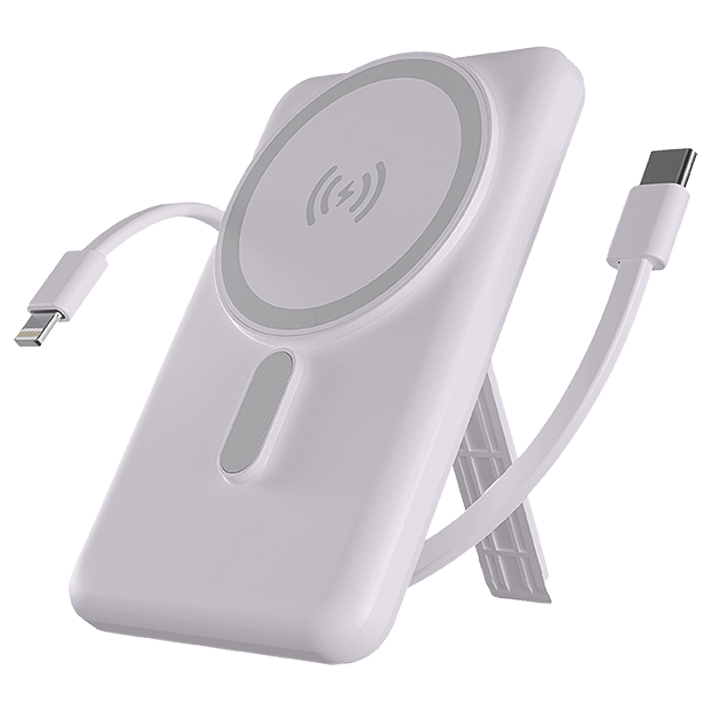 7200mAh MagSafe Power Bank with Built-In Cables