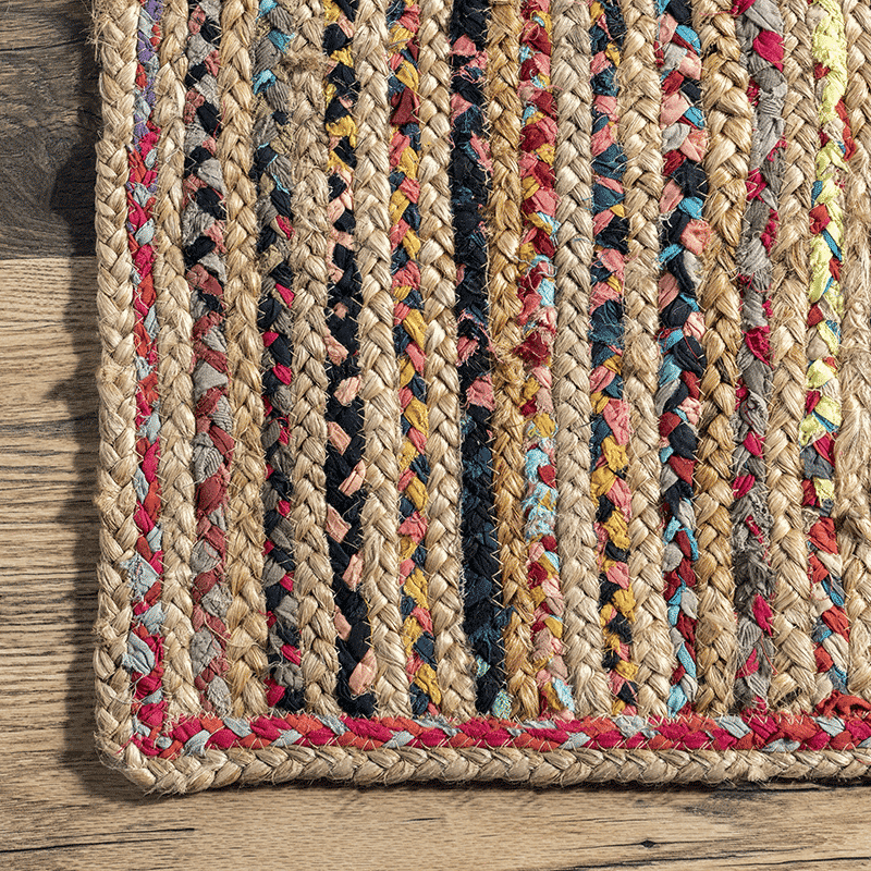 Aleen Bohemian Cotton/Jute Area Rug