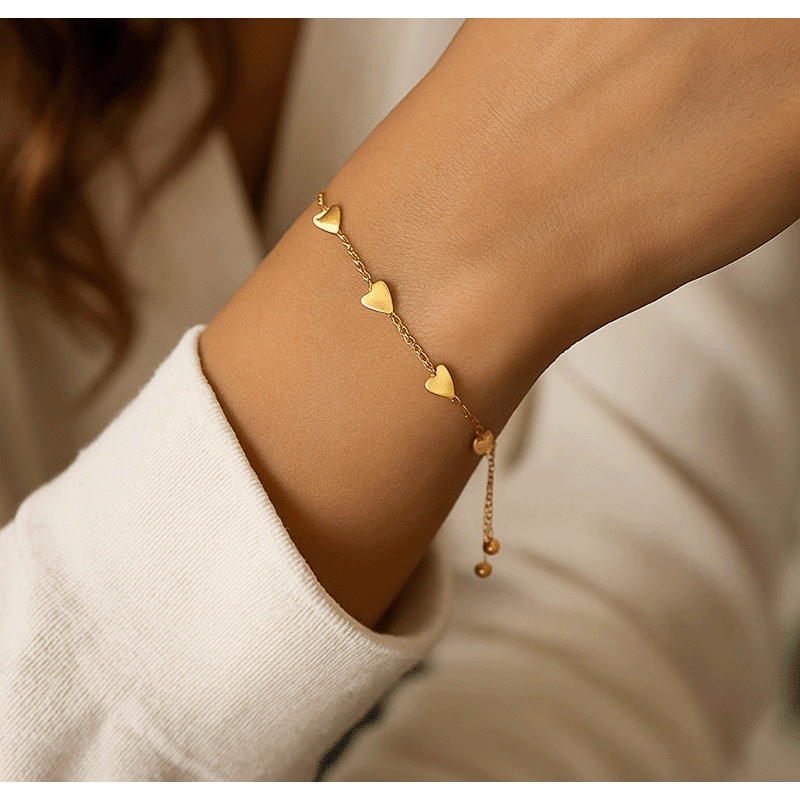 Adjustable Heart Bracelet