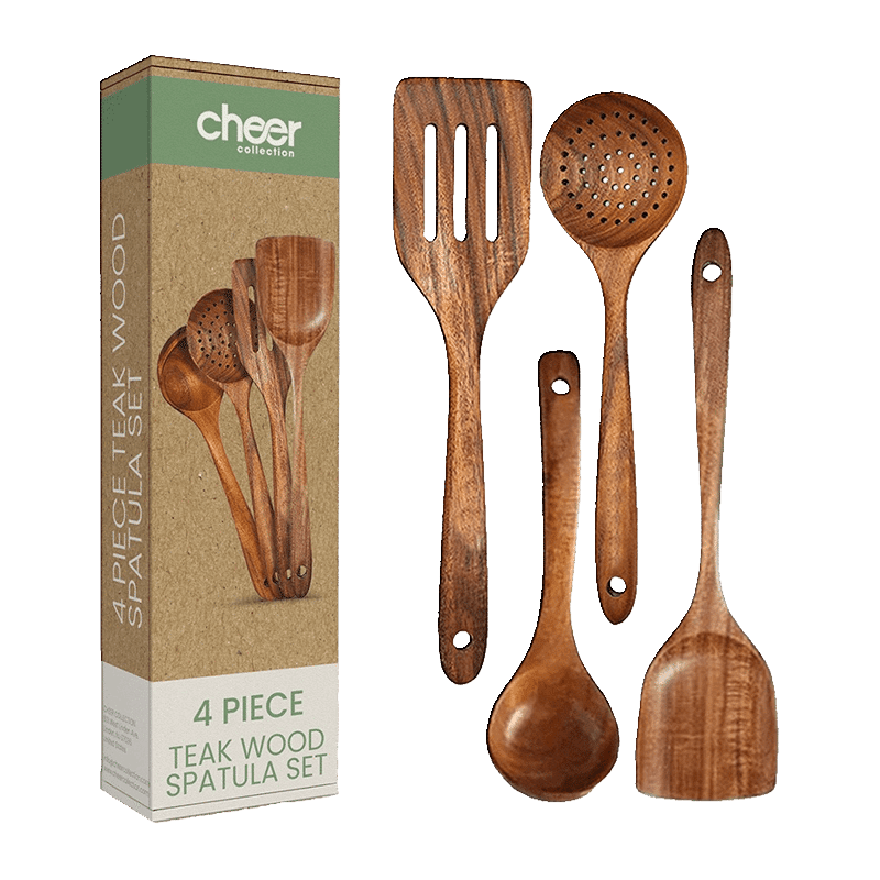 Teak Wood Utensils (4 Pack)