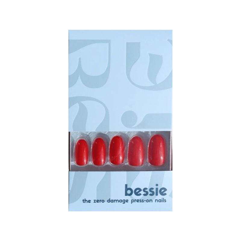 True Red Press On Nails