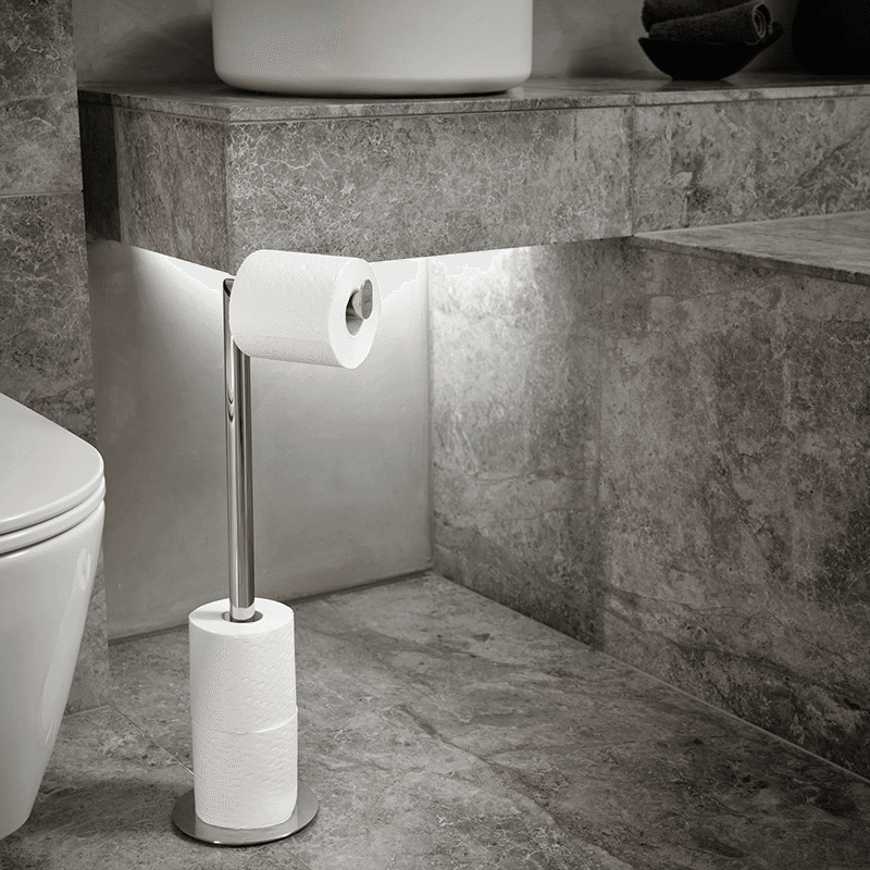 EasyStore Luxe 2-in-1 Toilet Paper Roll Stand