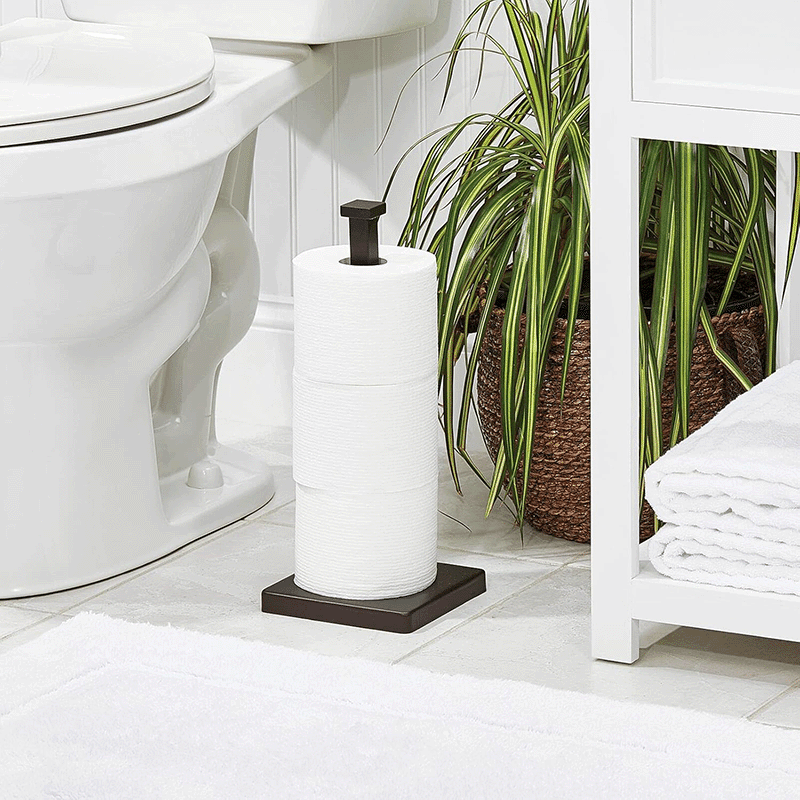 3 Roll Square Toilet Paper Holder (2 Pack)