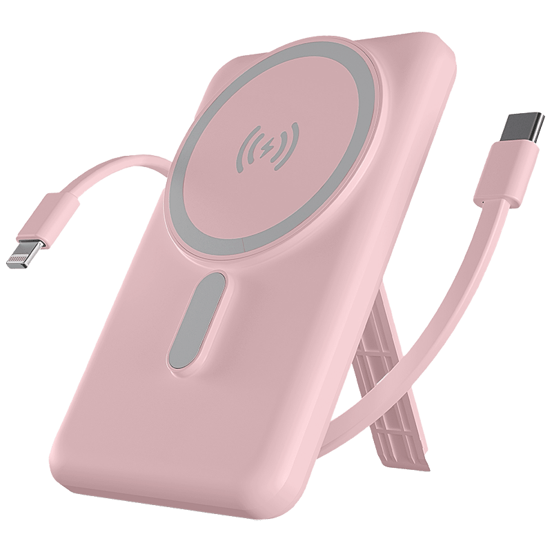 7200mAh MagSafe Power Bank with Built-In Cables