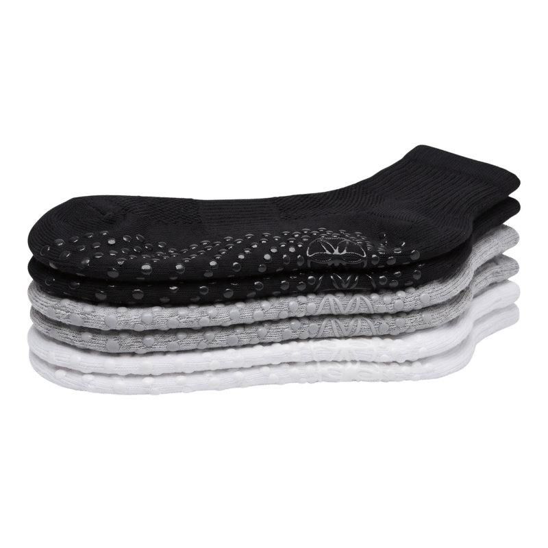 3PK Grippy Crew Socks