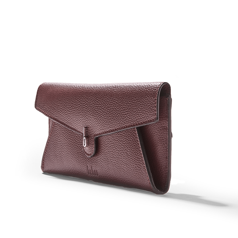 KIM WALLET PEBBLE BORDEAUX