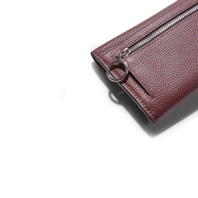 KIM WALLET PEBBLE BORDEAUX
