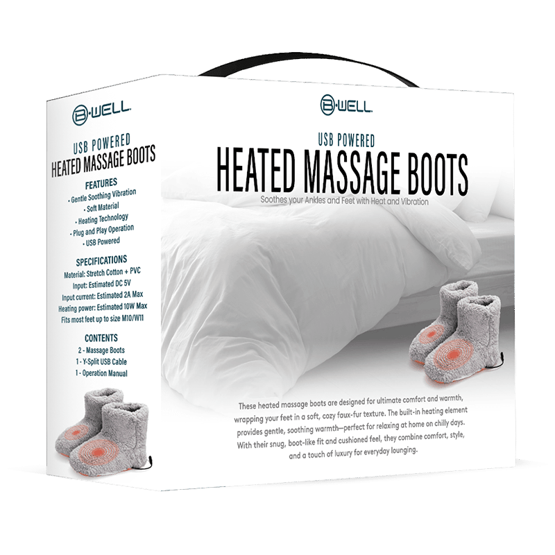 Plush Heated Massaging Foot Warmer