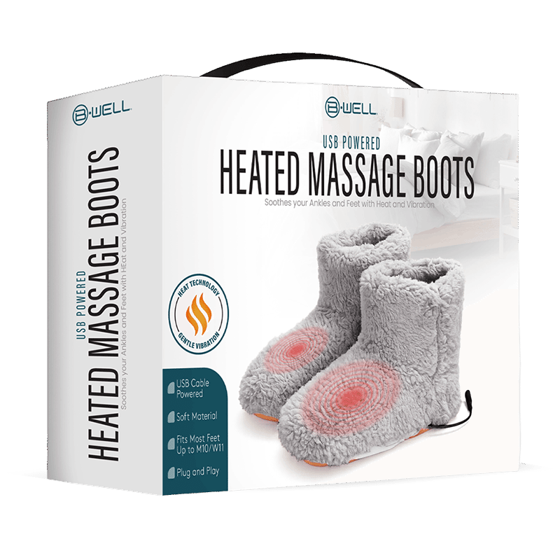 Plush Heated Massaging Foot Warmer