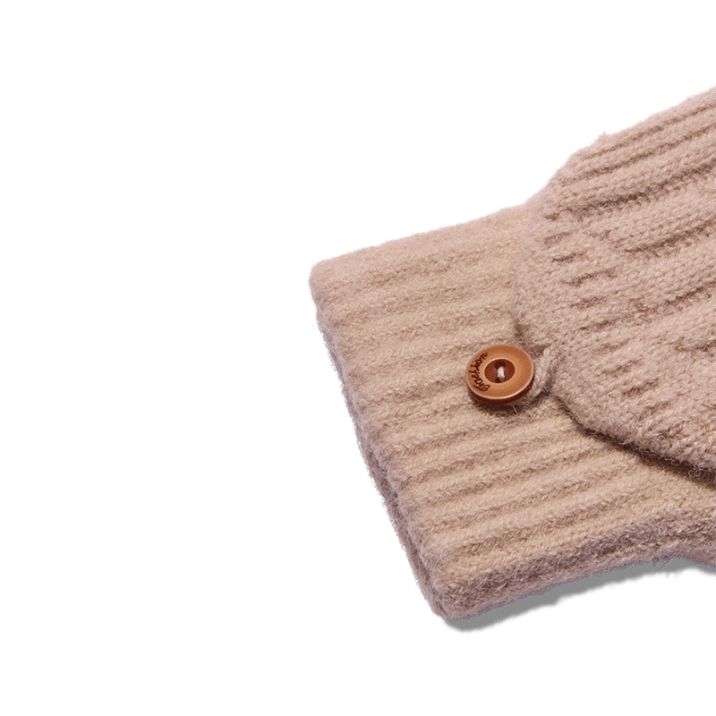 Cable Knit Pop Top Mittens