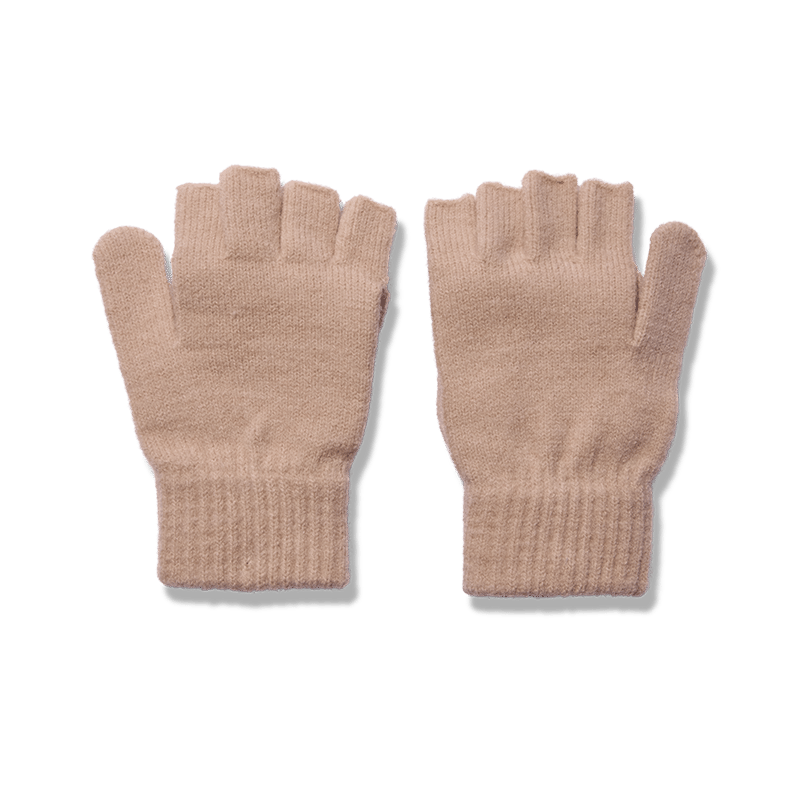 Cable Knit Pop Top Mittens