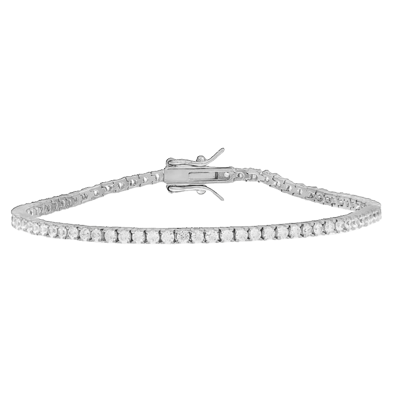 Silver Clear CZ Tennis Bracelet