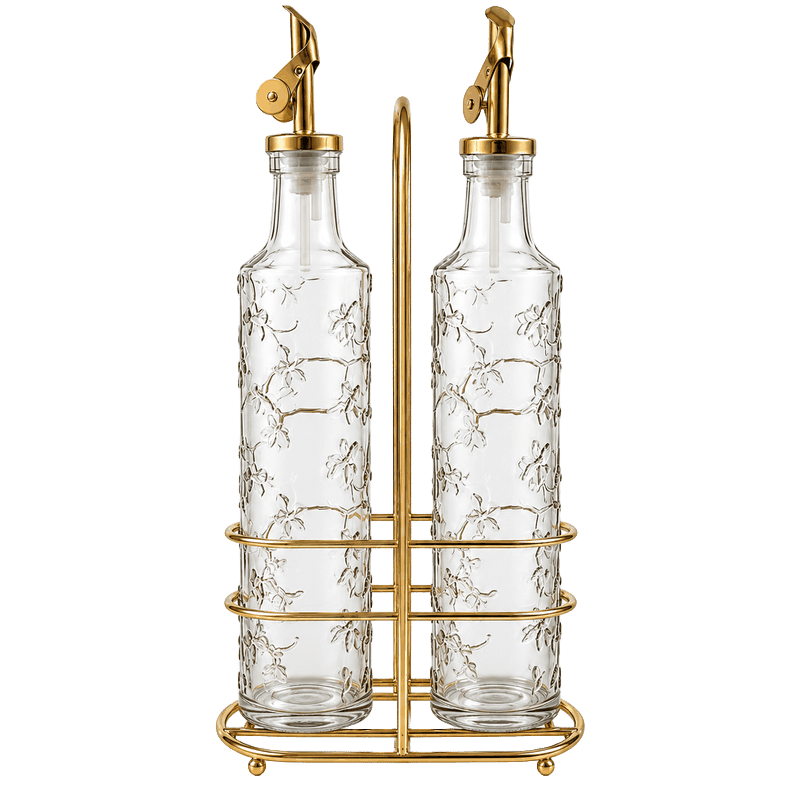Glass Oil & Vinegar Dispenser Set