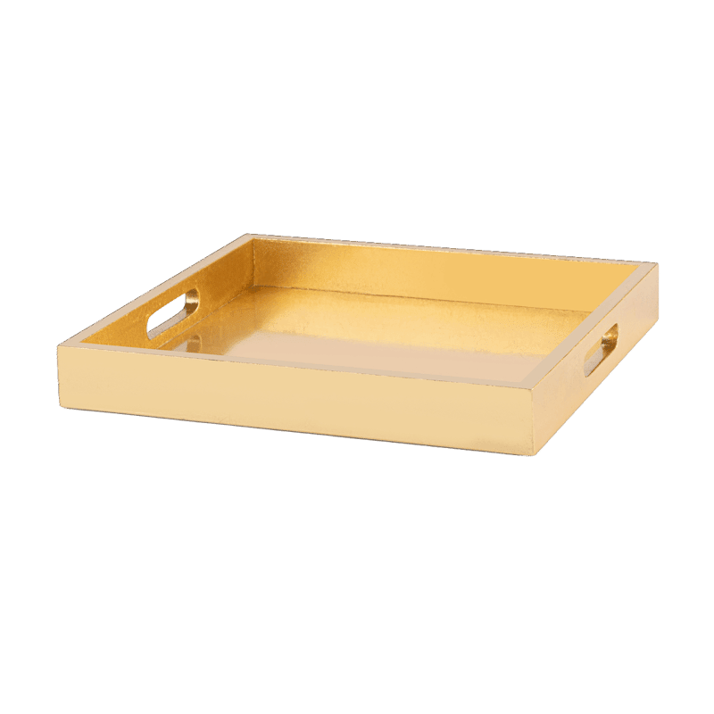 Gold Foil Wood Square Tray