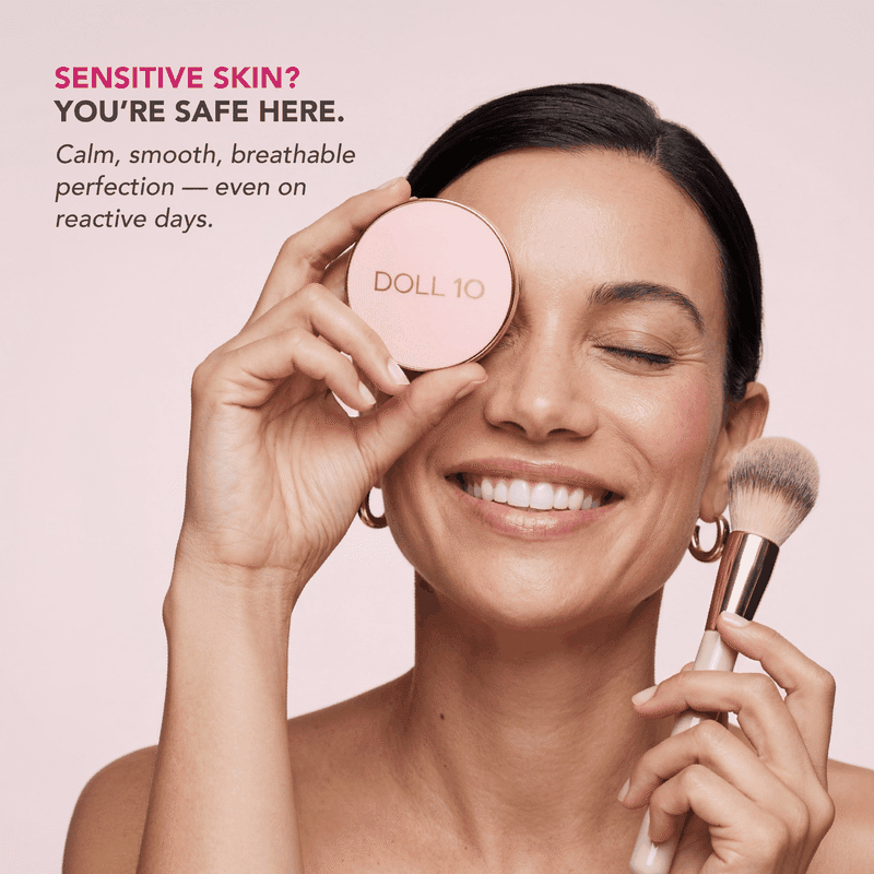 Doll Skin Blur & Smooth Talc-Free C.C. Powder with Brush