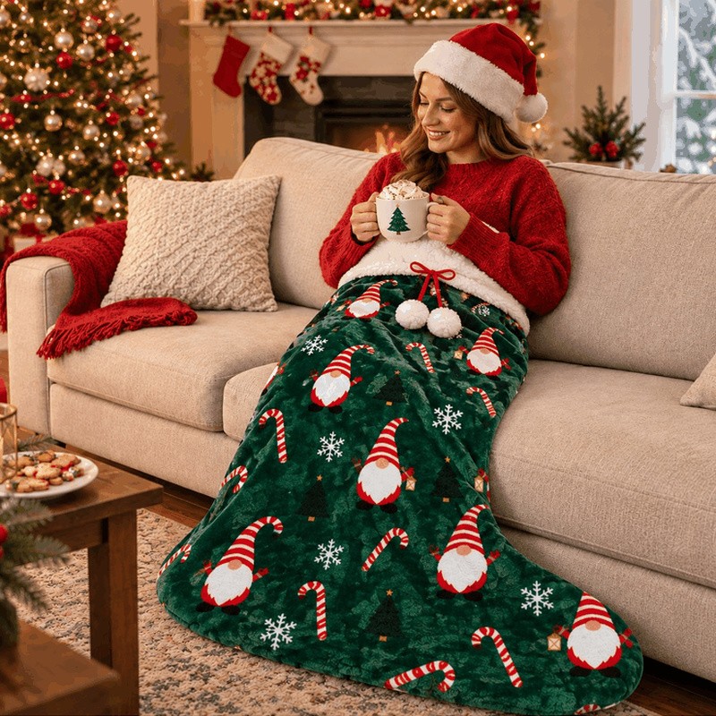 Wearable Stocking Throw Blanket
