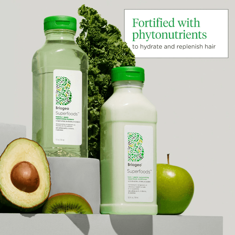 Superfoods Matcha + Apple Replenishing Shampoo + Conditioner Set