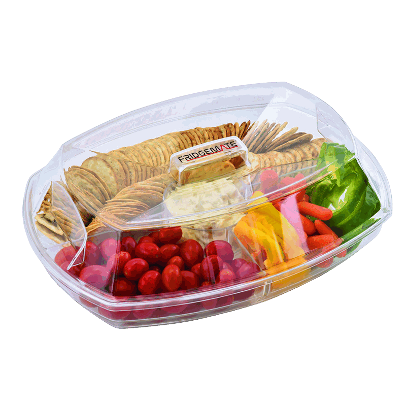 Flip-Lid Serving Platter with Ice Chamber