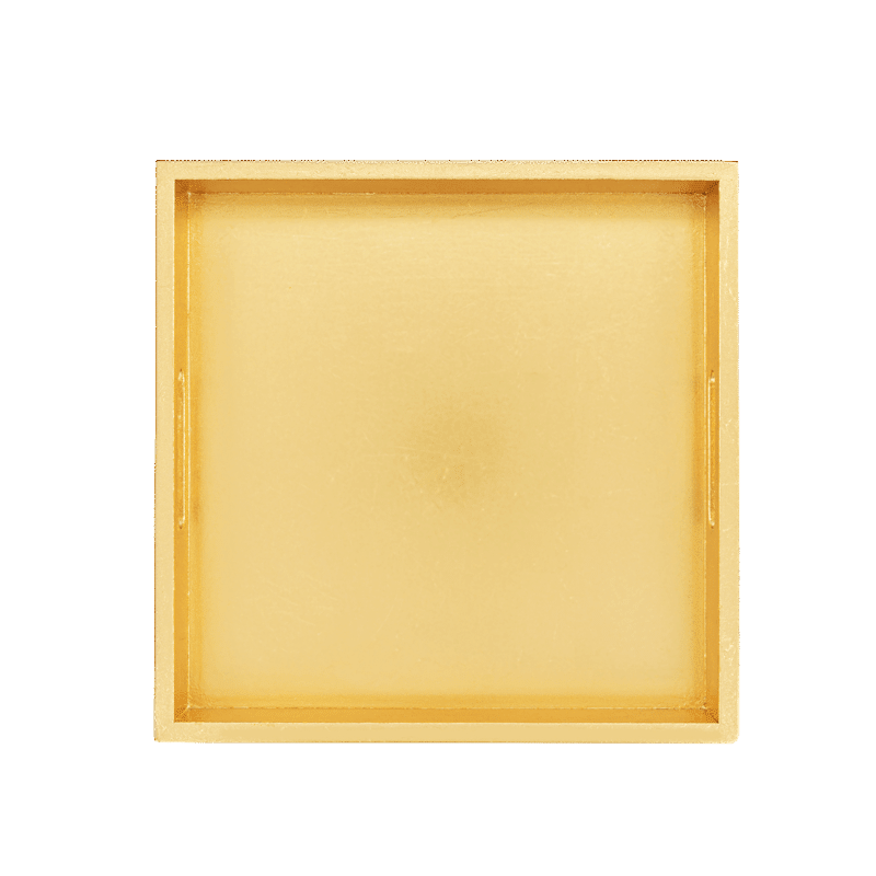 Gold Foil Wood Square Tray