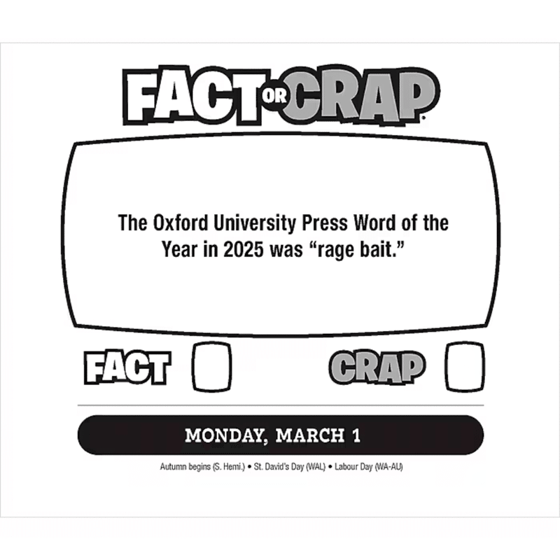 Fact or Crap 2027 Box Cal Ink