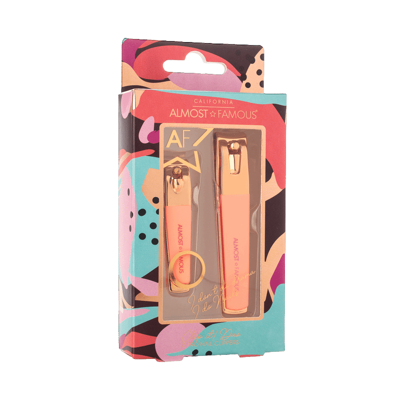 Rose Gold 2-Piece Nail Clipper Set (Orange)