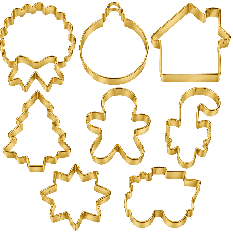 8 Piece Holiday Cookie Cutter Set