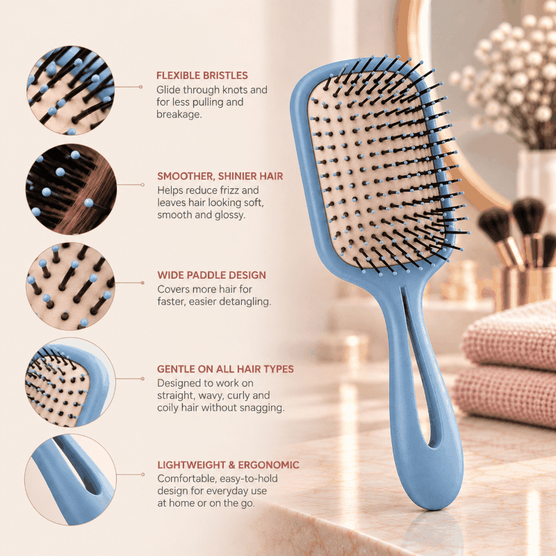 3.5" Recycled Professional Detangling Brush