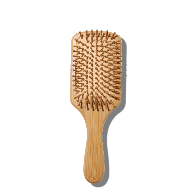 Bamboo Paddle Hair Brush in Pearlescent White