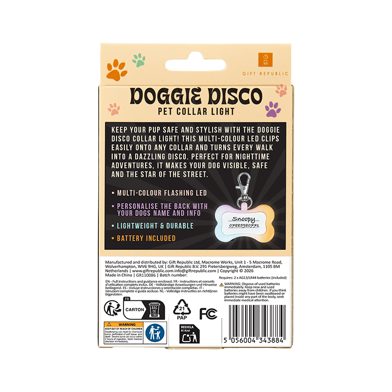 Doggie Disco Pet Collar Light