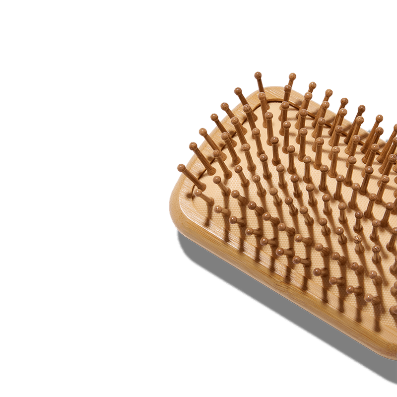 Bamboo Paddle Hair Brush in Pearlescent White