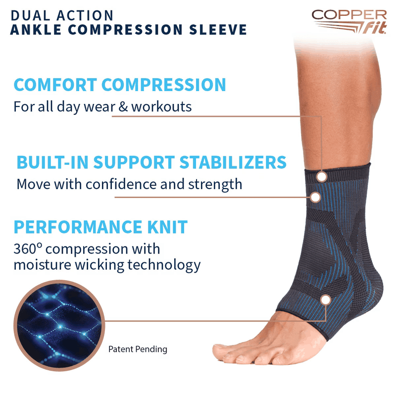 Dual Action Infrared Ankle Compression Sleeve
