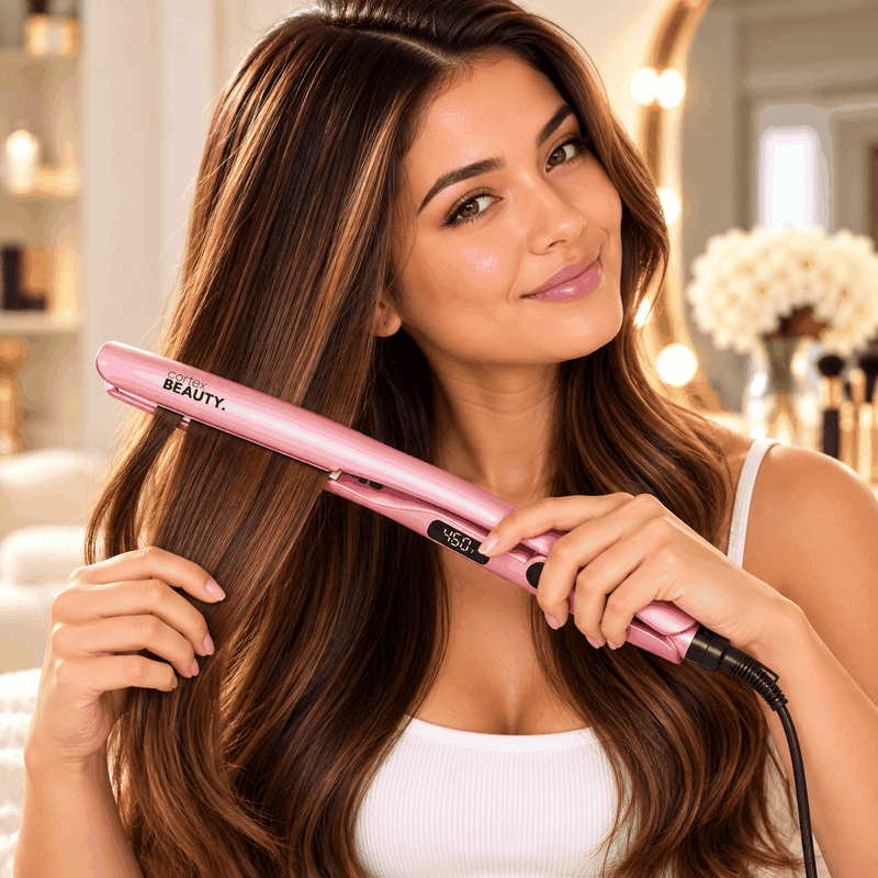 Pressed Perfection 1" Digital Ceramic Flat Iron Pink